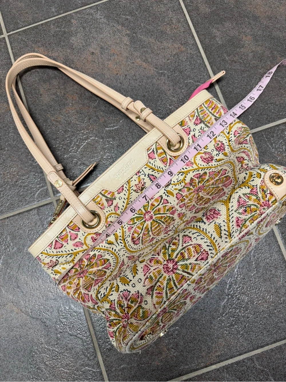 Spartina 449 Pepper Hall Tote Shoulder Bag Handbag Zip Top Purse